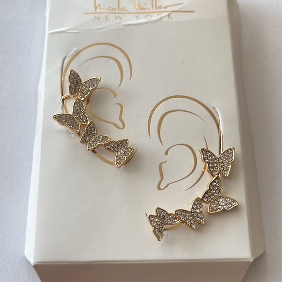 Sterling Silver Gemstone Vine Climber Ear Cuff Earrings For Women - Trendy Crawler Cuff Earrings